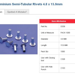 RIVET ALU A FRAPPER