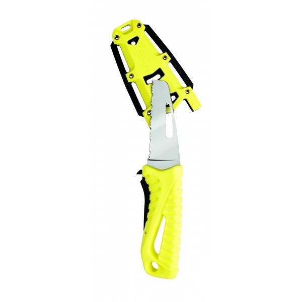 COUTEAU DE SAUVETAGE LAME FIXE - DEMANILLEUR + ETUI FLUO – Image 3