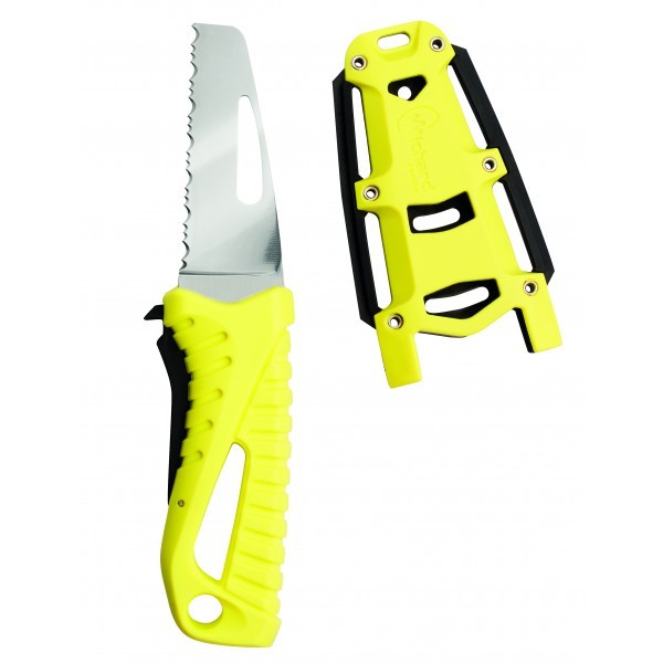 COUTEAU DE SAUVETAGE LAME FIXE - DEMANILLEUR + ETUI FLUO – Image 4