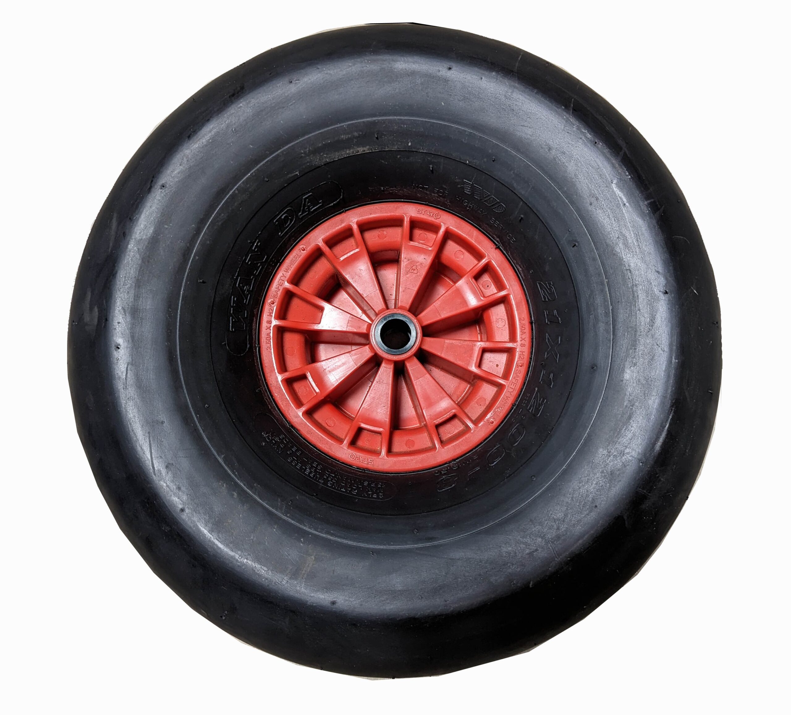 ROUE BALLON PNEU 21X12-8 - JANTE 400 MOYEU 30-BAGUE20